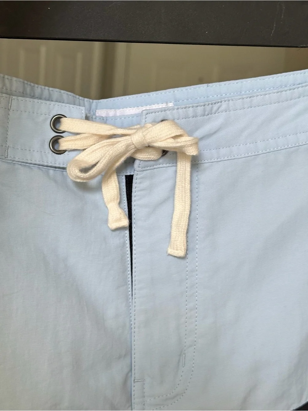 Saturdays New York City Light Blue and Black Two-Tone Swim Shorts